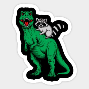 Funny Trex Raccoon Sticker